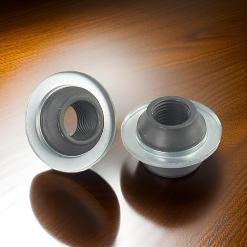 3/8 Inch for Bicycle Axle Cone Nuts Steel Hub Cone Set for Rear Wheel Solid Axles with 26 TPI Thread Compatible with Mountain Road Bikes 17mm Outer Diameter 13.6mm Length
