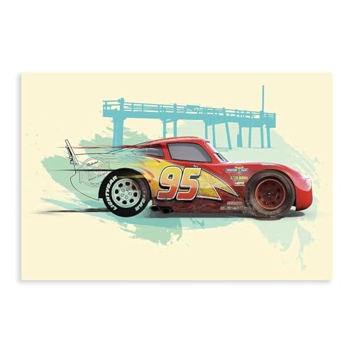 acalur Leinwand-Poster, Motiv: Disney-Cars, Blitz, Wandkunst, Wandkunst, Bild, Gemälde für Wohnzimmer, Schlafzimmer, Dekoration, 30 x 45 cm acalur Leinwand-Poster, Motiv: Disney-Cars, Blitz, Wandkunst, Wandkunst, Bild, Gemälde für Wohnzimmer, Schlafzimmer, Dekoration, 30 x 45 cm