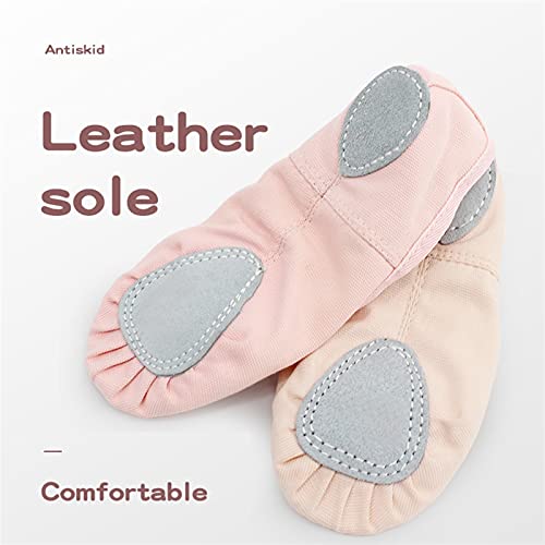 Ballet Slippers 3 Pairs Dance Shoes for Children Ballet Shoes for Girls Ballet Flats Kids Canvas Split Sole Ballerina Practice Shoes for Dancing,Black-11.5 UK3