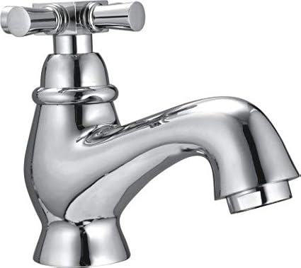 MAYUR �CICH, Brass Pillar Tap for Wash Basin (Chrome Finish) Deck/Table Mounted Cold Water Tap for Bathroom (Maestro)