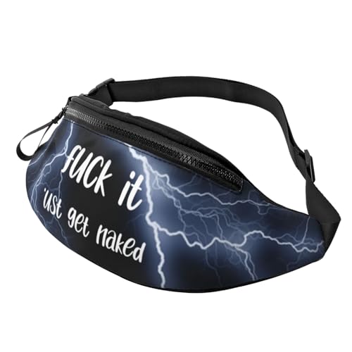 Fuck It Just Get Naked Crossbody fanny pack for men and women, ideal for travel, sports and running