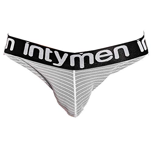 Mens Sexy Frontier Bikini Underpants Line Stripe Pouch Enhancing Mesh Underwear