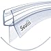 Produktbild 100cm Sealis Ersatz Duschdichtung gebogen - Dichtung für Rundduschen ab 5mm/ 6mm/ 7mm/ 8mm Glasdicke Duschkabine Wasserabweiser Duschdichtung Schwallschutz Dichtkeder - Transparent