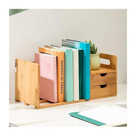 WYZ-- Enkel skrivbordsbokhylla bambu Storage Rack böcker tidningar CD ornament, barn studiekontor studentboende möbel - 3 storlekar (färg: A)
