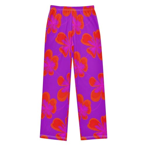 J JOYSAY Exotic Flower Blossom Violet Pajamas Pants Soft Long Pajama Bottoms Lounge Sleep Pants Size S-XL