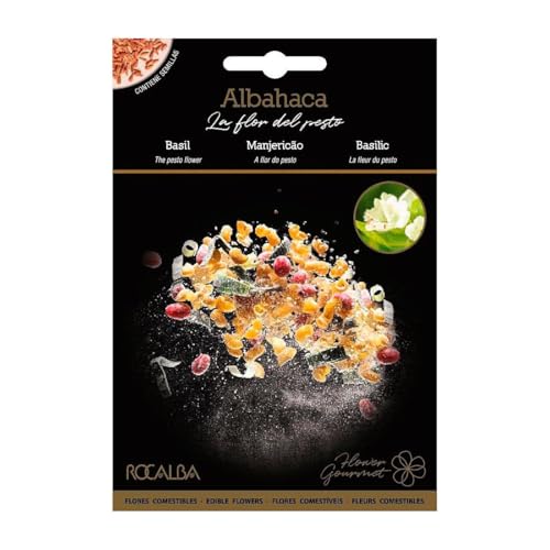 Semillas de flores comestibles de Albahaca Rocalba
