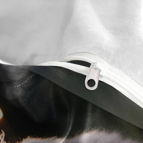 Housse de couette chats hypoallergénique résistante en microfibre douce - 8