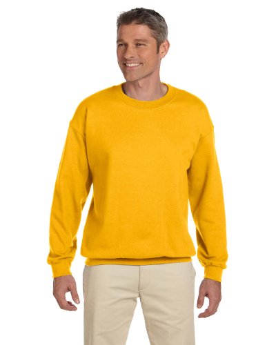 Gildan Youth 7.75 oz. Heavy Blend 50/50 Fleece Crew, Gold, S