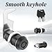 Tool Box Lock with Keys, Black Toolbox Lock Replacement Cabinet Locks Keyed Alike Tubular Cam Locks Hook Cam Drawers Zinc Alloy Toolbox Locker Replacement for Storage Drawers Cabinet