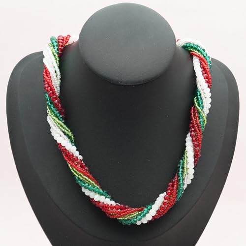 Collar de cristal artificial multicolor pulsera mujer joyería hecha a mano 2