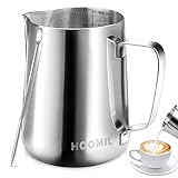 PERFECTA COMBINACIÓN DE JARRAS DE LECHE Y VARILLA LATTE ART PARA HACER CAFÉ: La jarra cafe puede usarse de diversas formas. Dispone de varilla latte art con la que se pueden elaborar multitud de hermosas decoraciones. Perfecta para espumar o vaporizar leche para cafés expresos, capuchinos o chocolates. Conviértete en un auténtico barista en casa o en la oficina.