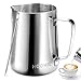 HOOMIL Pot à Lait en Acier Inoxydable 900ml/32oz Pichet à Lait Pot pour le Café la Mousse de Lait
