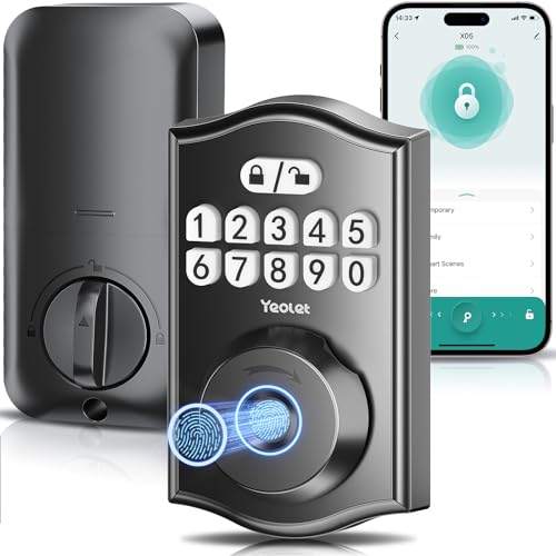 Yeolet Fingerprint Door Lock, Keyless Entry Door Lock with App