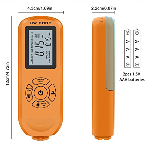 Medidor de espesor digital DOLUNTO HW-300S miniatura 5