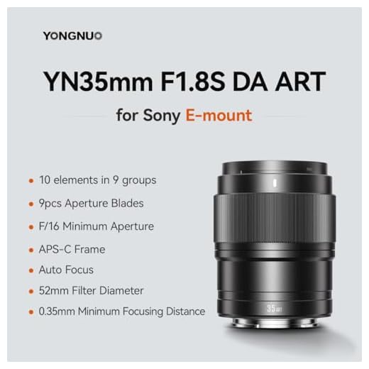 YONGNUO 35MM F1.8 Art Lens for Sony