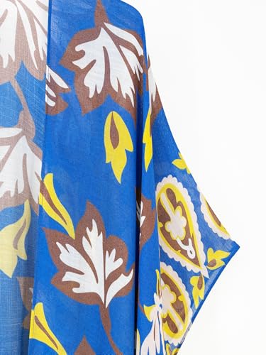 Image of Spicy Sandia Kimonos for Women Floral Beach Cover Up Loose Swimsuit Bathing Suit Coverup Cardigan for Summer Swimwear