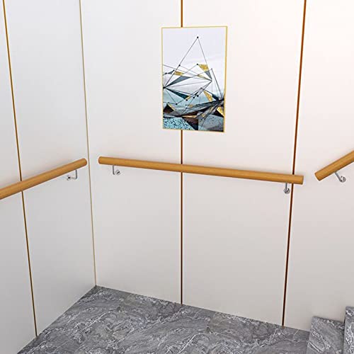 Rampe de escalier en bois 280 cm avec supports de fixation murale