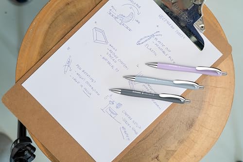 Schneider Slider Rave XB Kugelschreiber (Limitierte Sonderedition, 2x urban grey, je 1x arctic und blossom, Made in Germany) 4 Stück, Stadtgrau + 2 Farben, Tinte: Blau