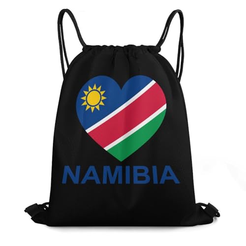 Love Namibia Drawstring Backpack Durable Sport Gym Bags Daypack for Men Women 35 * 42cm