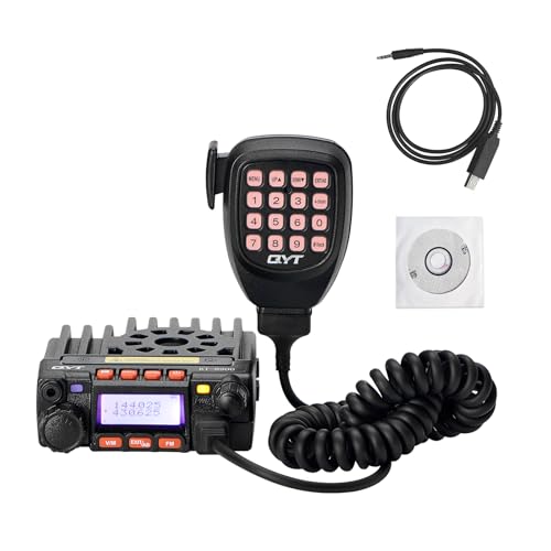 QYT KT-8900 25W GMRS Mobile Radio & Base Station,Long Range Two-Way Radio with NOAA Weather Scan & Alert, Integrated Control Mic for Off-Road,Self Driving,Camping,Car Vehicle Mounted (Black)