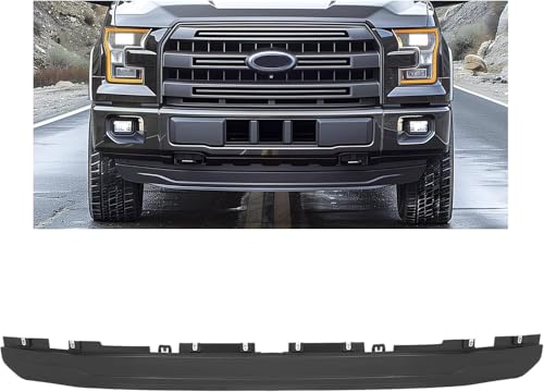 KUAFU Front Bumper Valance Compatible with 2015 2016 2017 Ford F150 F-150 Replacement for FO1095267C, FO1095267, FL3Z17626AA Air Dam Deflector Lower Valance Black
