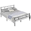 Yaheetech Eenpersoonsbedframe, bedframe, metalen bed, bedframe van metaal, voor matras van 140 x 200 cm, logeerbed, voor…