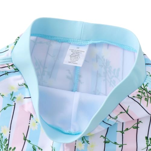 Image of UMELOK Girl Rash Guard Swimsuit 2-Pieces Long Sleeve Bathing Suit 4-12Years | Kids Swimwear Sets,UPF 50+ Sun Protection,Soft And Comfortable Fabric,Swimming Pool,Beach