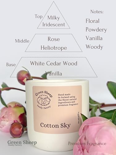 Green Sheep Candles – Large White Round Ceramic Jar and Wooden Wick, Scented Calming Candle Made With Natural Coconut Wax For Long-Lasting & Clean Burning, Nice Smelling Beautiful Gift For Women & Men - Image 5