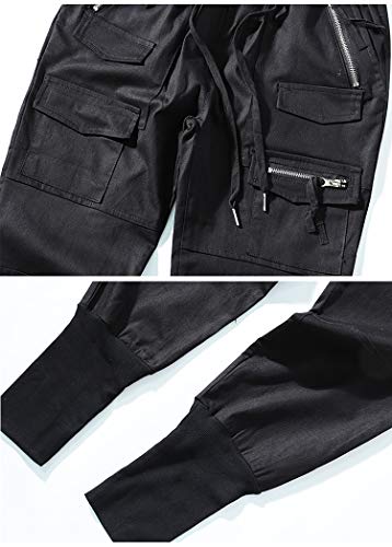 MOKEWEN Men's Jogger Streetwear Jogger Casual Harem Cargo Ankle Harem Pants3