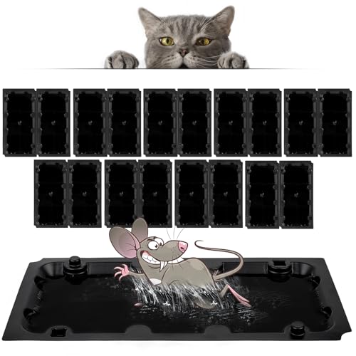 FEBCAT Catch Trampas para Ratones 18 Piezas Trampa Ratas Impermeable Mata Ratas Potente Pegamento Ratas Trampa Ratones Pegamento Ratones Trampa Adhesiva para Ratones Apto para Ratones y Ratas