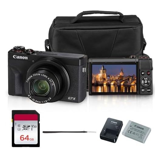 Canon PowerShot G7 X Mark III Digital Camera | 20.1MP 1-Inch Sensor, 4.2X Optical Zoom, 4K UHD Video, Wi-Fi & Bluetooth | Vlogging & Travel Camera with Bag and 64GB Card