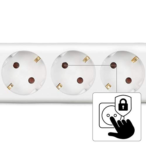 Hama Steckdosenleiste 3-fach Kindersicherung 5 m W, White - Image 4