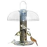 Aspects Big Tube Wild Bird Feeder with Seed, Dome & Tray, 3 Quart Capacity,...