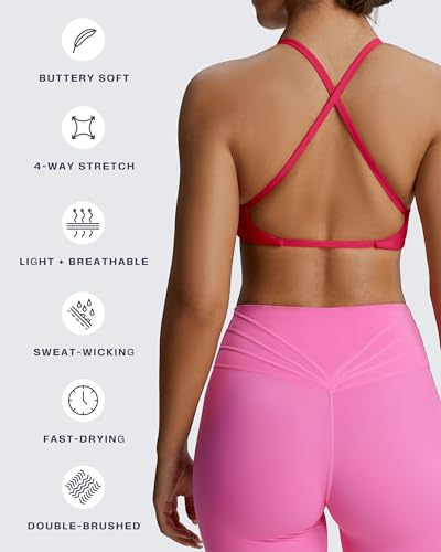 Image of Aoxjox Women's Workout Sports Bras Fitness Metamorph Sienna Twist Bra Yoga Crop Tank