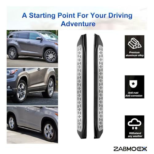 Estribos laterales de aluminio para Toyota Highlander miniatura 3