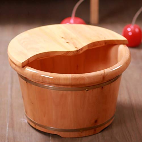 Spa de pies de madera natural 41 cm diámetro x 26 cm alto miniatura 4