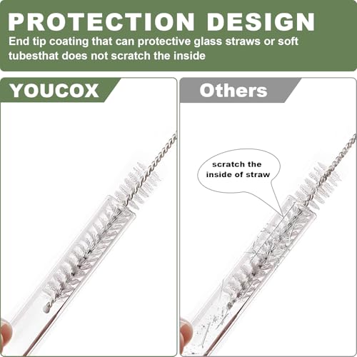 Image of Straw Cleaner Brush for Stanley, 10Pcs Reusable Extra Long Straws Cleaning Brush for 14oz 20oz 30oz 40oz Stanley Mug, Cleaning Brushs for All Plastic, Glass, Stainless and Silicone Straw (Pack of 2)