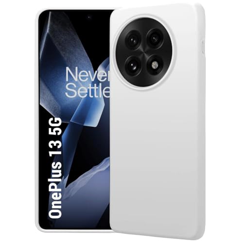 Image of LIRAMARK Liquid Silicone Soft Back Cover Case for OnePlus 13 /1+13 5G (White)