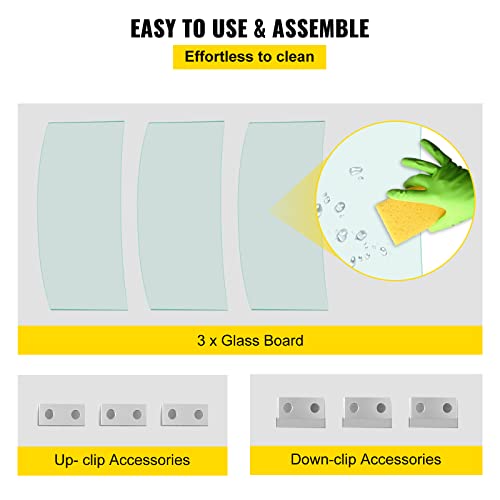 Vevor Wind 17 X 17 X 6 Inch, Round Shield, 1/4-Inch Thick Fire Table, Clear Tempered Glass Flame, Steady Feet Tree Pit Guard For Propane, Gas, Outdoor #TOP5