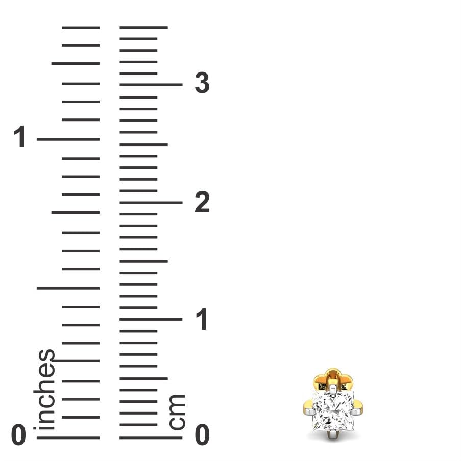 CANDERE - A KALYAN JEWELLERS COMPANY Yellow Gold 18K (750) BIS Hallmark Single Stone SI IJ Diamond Nosepin for Women - Image 5