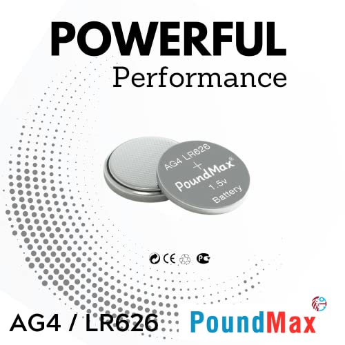 Baterías alcalinas PoundMax AG4 LR626 1.5V paquete 10 miniatura 4