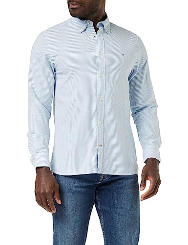 Tommy Hilfiger Herren Hemd 1985 Flex Oxford Langarm , Blau (Shocking...