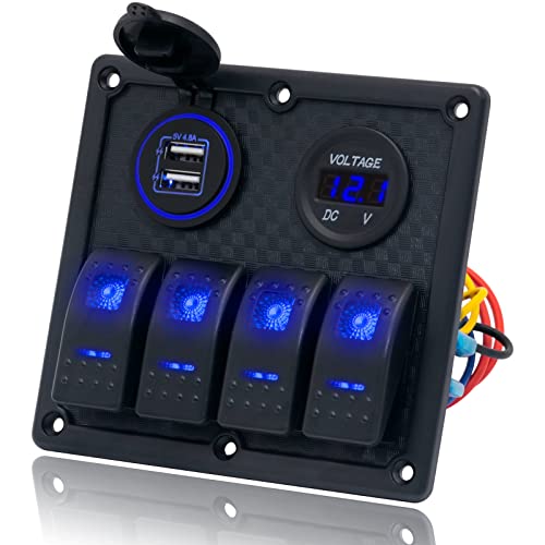 Gebildet Marine Interrupteur à Bascule 12VDC 20A Étanche Interrupteur à Bascule 250VAC 15A Robuste Avec Couvercle Résistant Aux Intempéries SPST Allumé/éteint 2 Broches Pour Voiture Camion Bateau