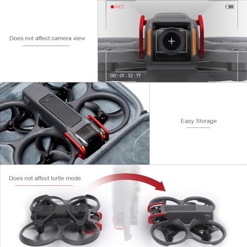 Image of Arzroic Gimbal Bumper /Guard for DJI Avata 2 Accessories, Gimbal and Camera Lens Protector for DJI Avata 2, Red