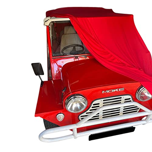 Bâche d'intérieur évite poussière et rayures housse rouge Mini Moke - 7