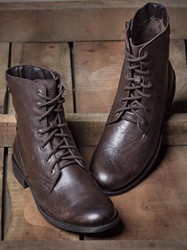 Image of ALBERTO TORRESI Men's Leather Lace-Up Ankle Boots with Zip Closure - Stylish and Durable Footwear for Modern Men