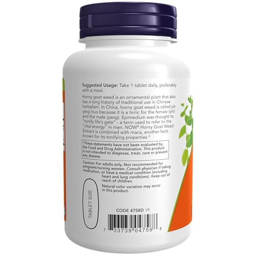 Now Foods 4758 Supplements, Horny Goat Weed Extract 750 Mg Plus 150 Mg Of Maca Root thumb #2