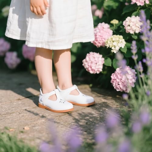 Image of Flaryzone Toddler Little Girl Mary Jane School Uniform Oxfords Flat Dress Shoes