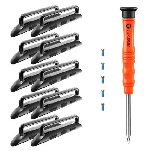 Hapysen Watch Band Connectors for Apple Watch Band Adapter, Replacement Link Attachment for iWatch Series 9 8 7 (41mm) Series 6 5 4 SE (40mm) Series 3 2 1 (38mm) Straps, Black(5pack)