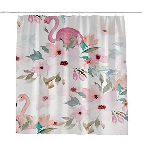 Rideau de douche lavable en machine avec crochets en C 152x183 cm